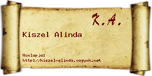 Kiszel Alinda névjegykártya